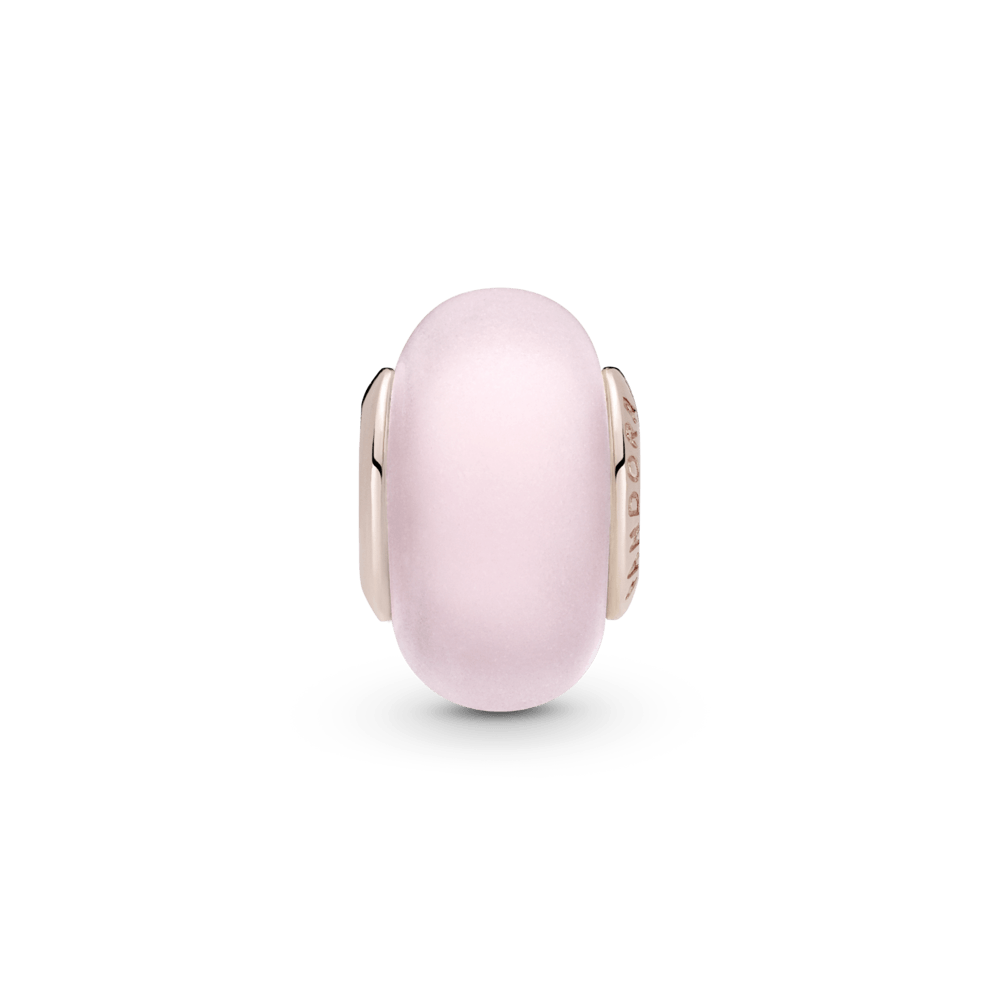 Charm de Cristal Murano Recubrimiento en Oro Rosa Mate